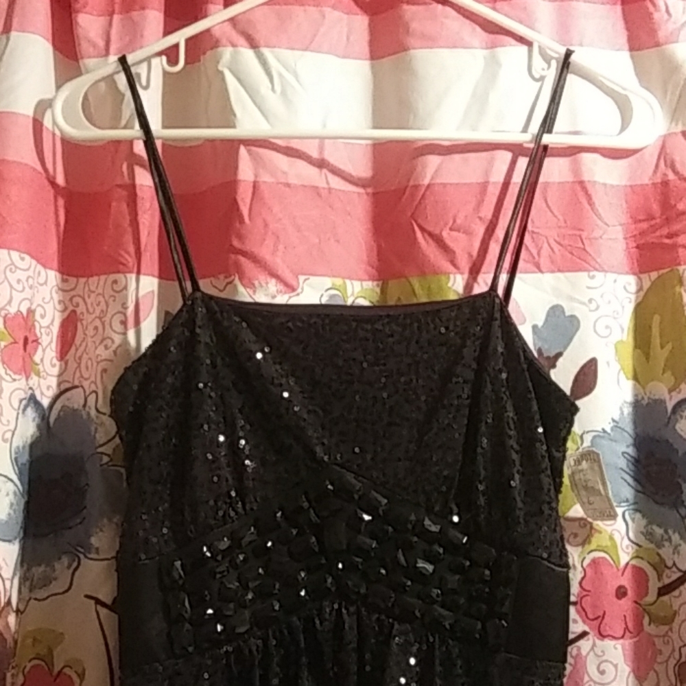 Black dress full beaded - Picture 2 of 4